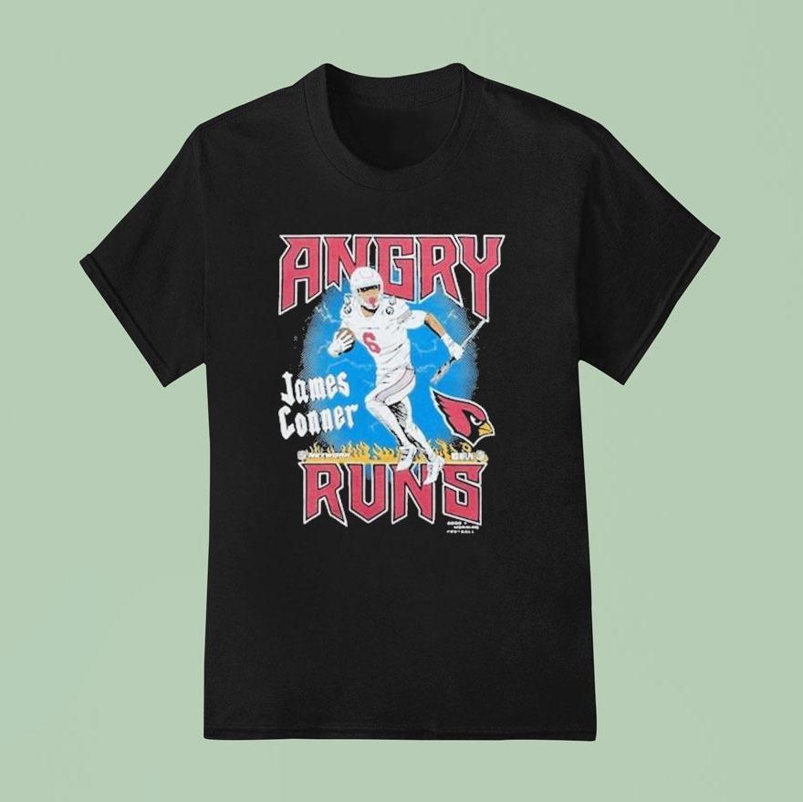 James Conner Angry Runs Arizona Cardinals Good Morning Football Nfl Shirt