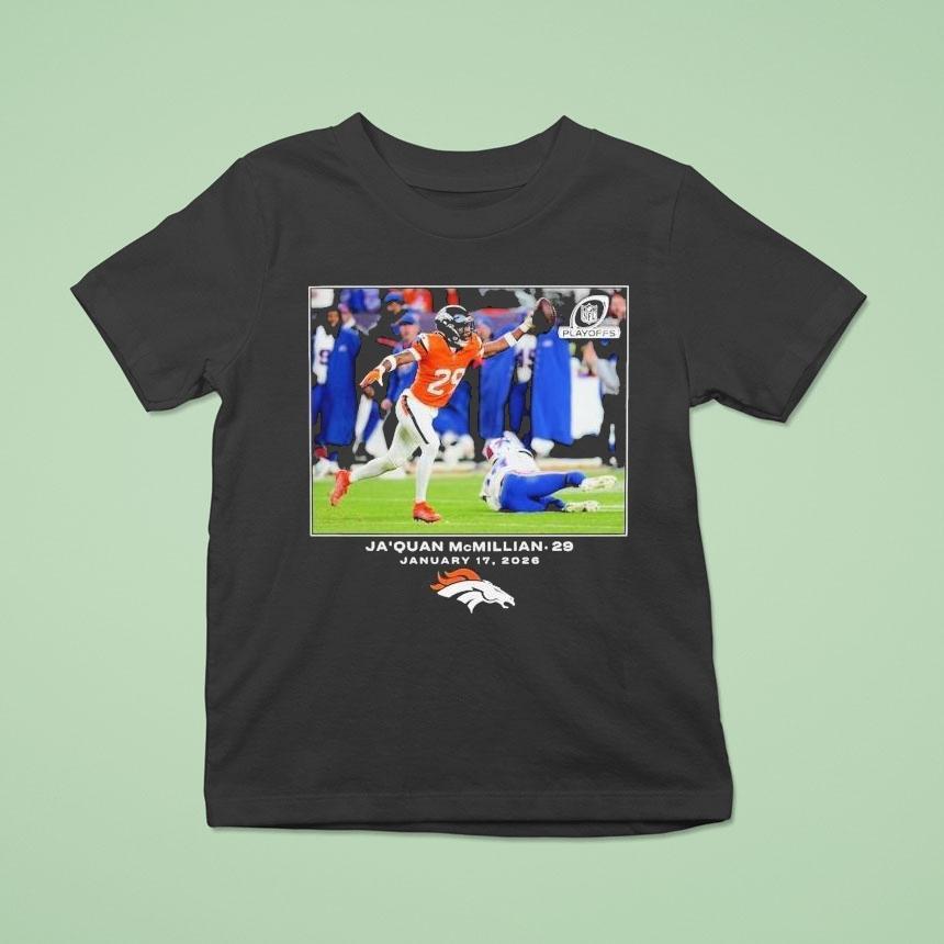 Ja’quan Mcmillian Denver Broncos 1 17 2026 Nfl Flash Features Shirt