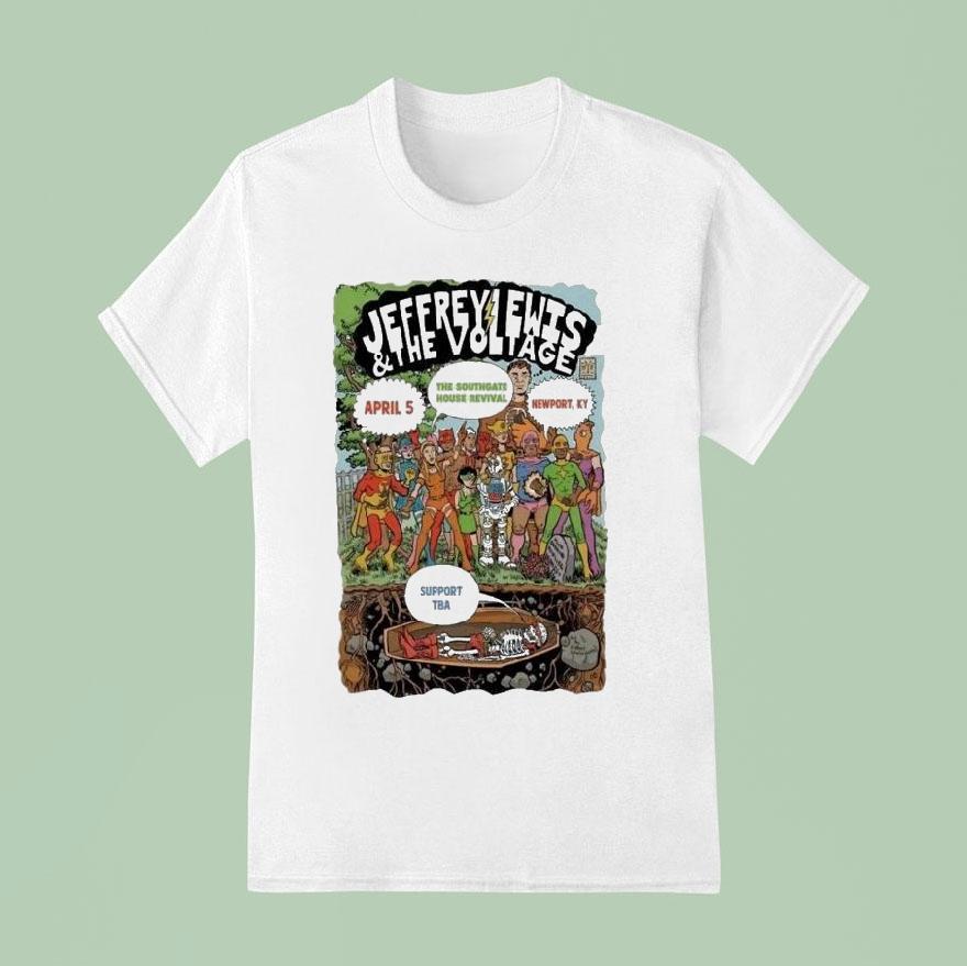Jeffrey Lewis The Voltage Newport, Ky April 5 2026 Tour Shirt