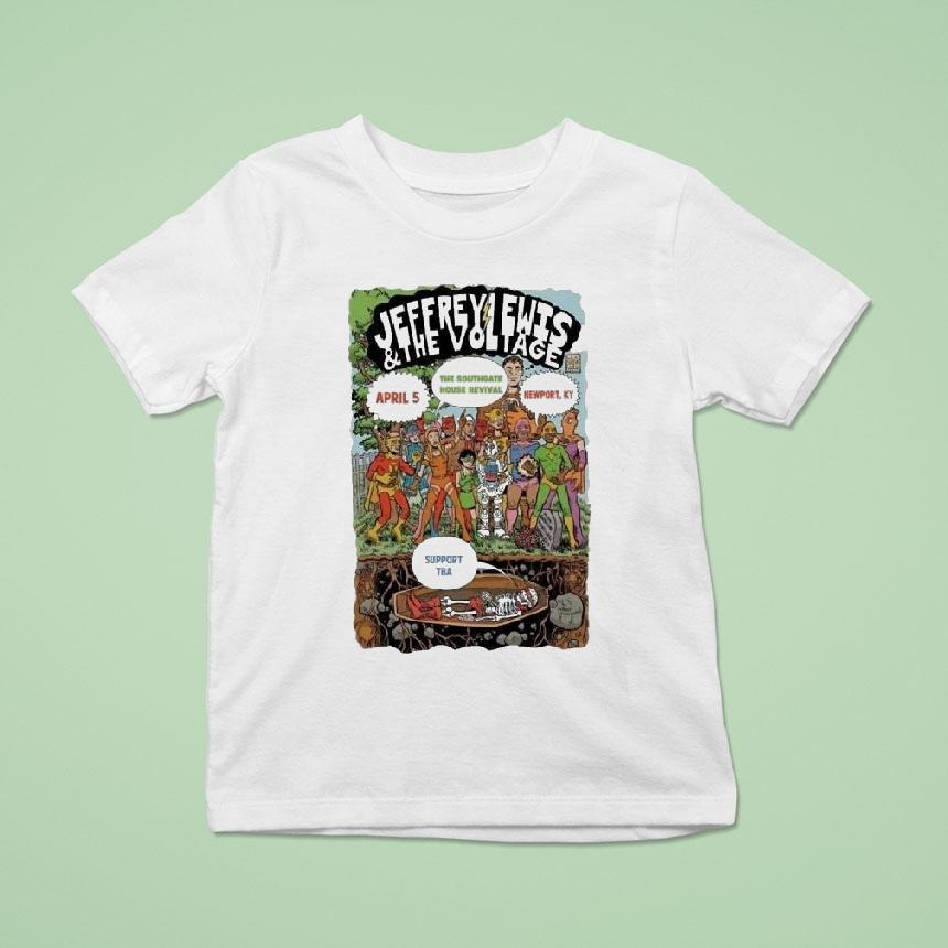 Jeffrey Lewis The Voltage Newport, Ky April 5 2026 Tour Shirt