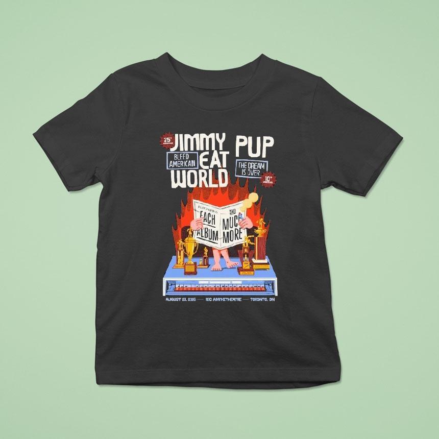 Jimmy Eat World Celebrate 25th Anniversary Of Bleed American Live At Rbc Amphitheatre In Toronto Ontario On August 23 2026 Trophies Shirt