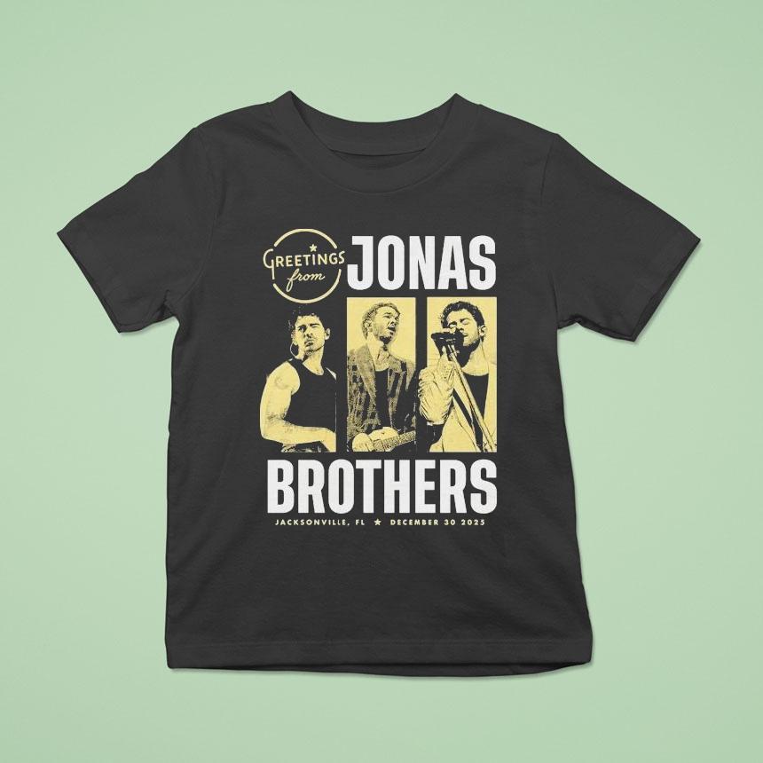 Jonas Brothers Greetings From Your Hometown Jacksonville, Fl 2025 Shirt