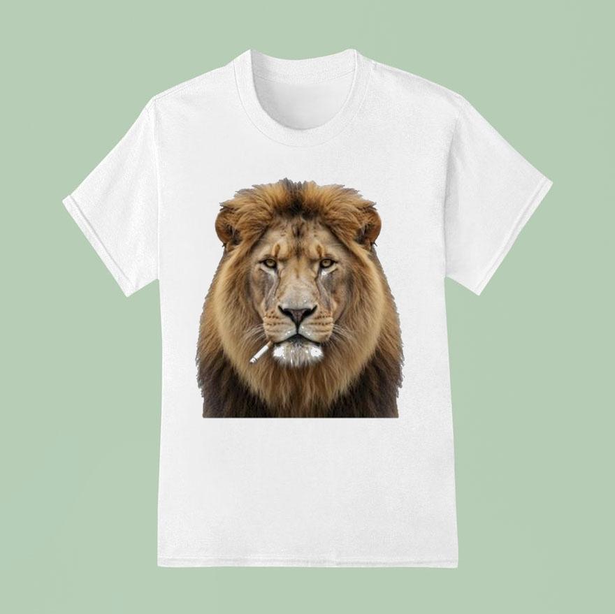 Lion Smoking Cigarette Shirt
