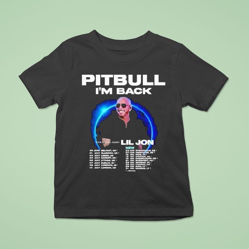 Pitbull I’m Back Tour 2026 Dates Shirt