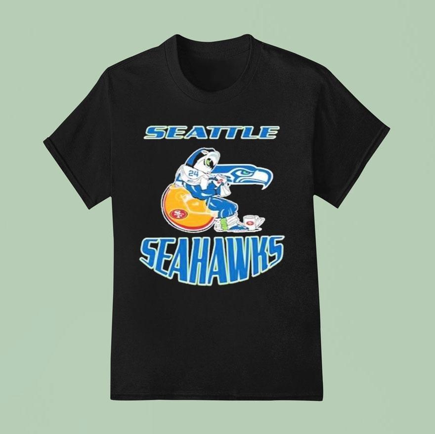 Seattle Seahawks Sitting On Toilet San Francisco 49ers Division Champions 2025 2026 Shirt