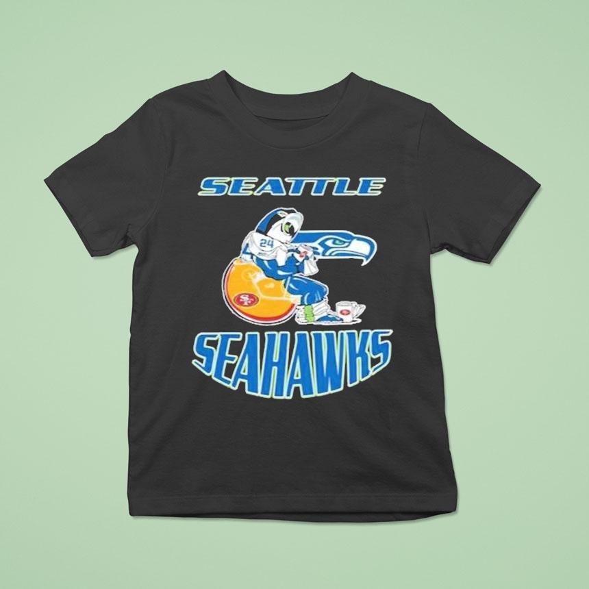 Seattle Seahawks Sitting On Toilet San Francisco 49ers Division Champions 2025 2026 Shirt
