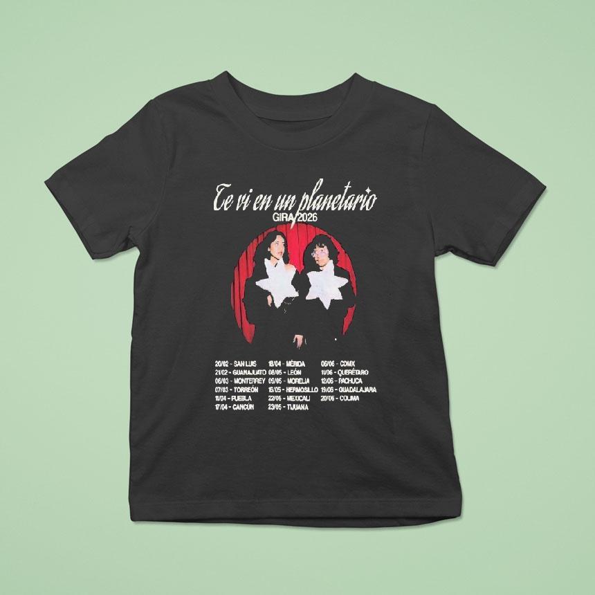 Te Vi En Un Planetario Gira 2026 Tour Shirt
