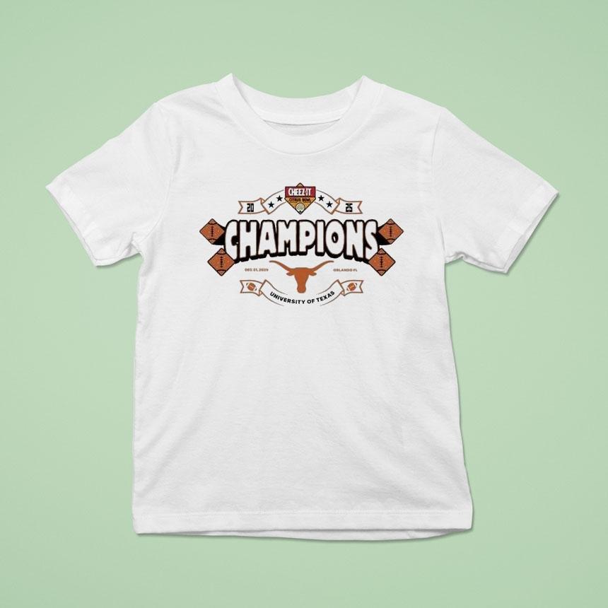 Texas Longhorns Cheez-it Citrus Bowl Champions 2025 Orlando Fl Shirt