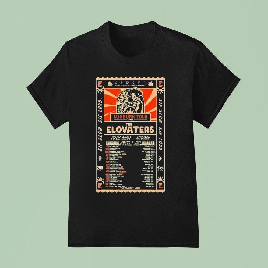 The Elovaters Sunborn Tour Jan + Mar 2026 Shirt