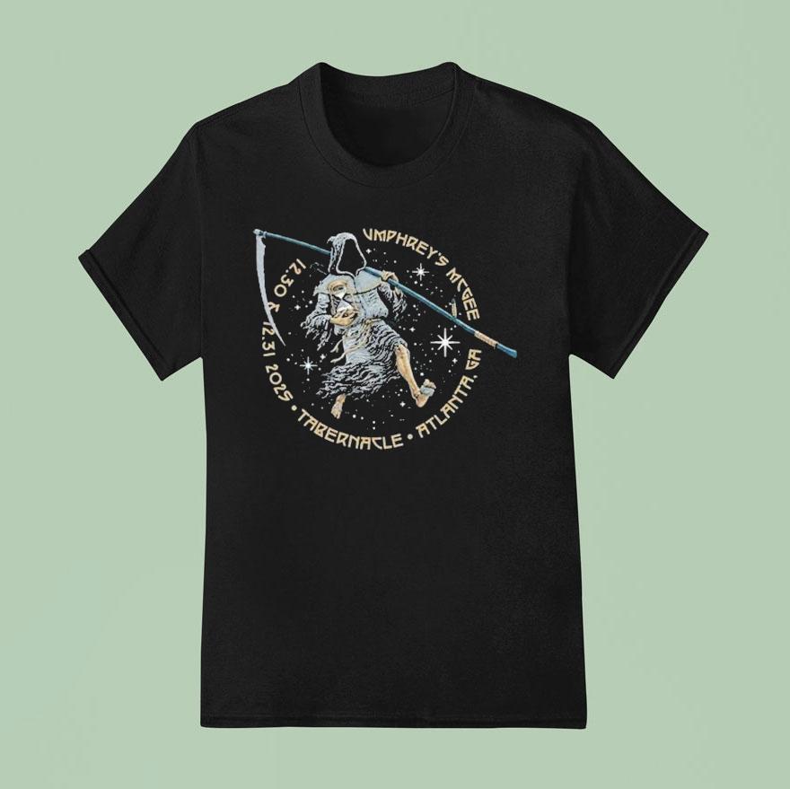 Umphrey’s Mcgee Atlanta Tabernacle, 12.30 31.2025 Tour Grim Reaper Shirt