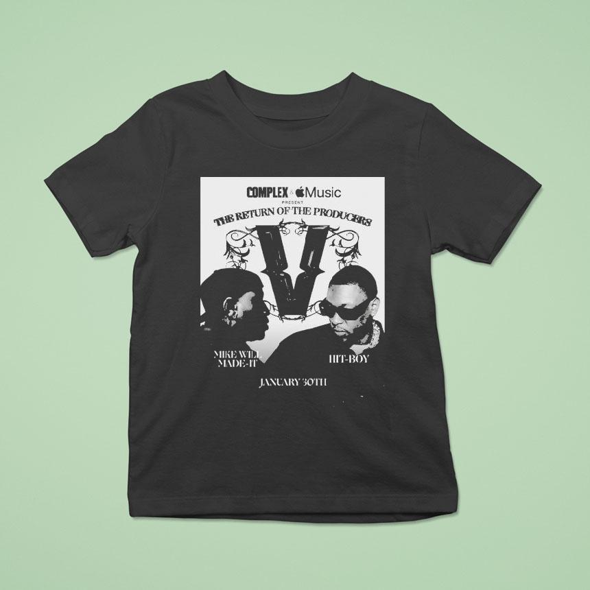 Verzuz Complex And Apple Music The Return Of The Producers Mike Will Made It Verzuz Hit Boy On January 30 2026 Shirt