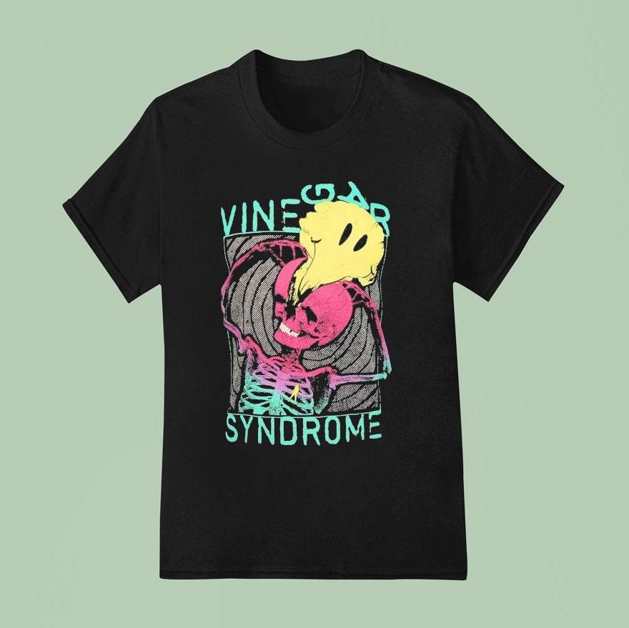 Vinegar Syndrome Helium Lobotomy Skeleton Smiley Shirt