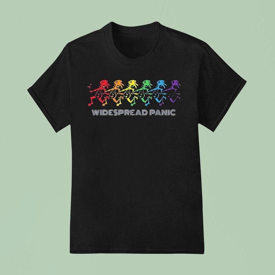 Widespread Panic Dancing Note Eater Rainbow Shirt