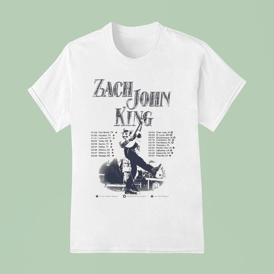 Zach John King Spring Shows North American 2026 Tour Dates Shirt
