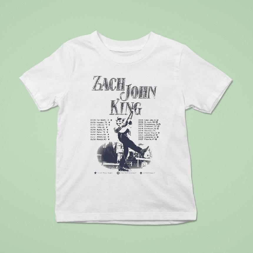 Zach John King Spring Shows North American 2026 Tour Dates Shirt