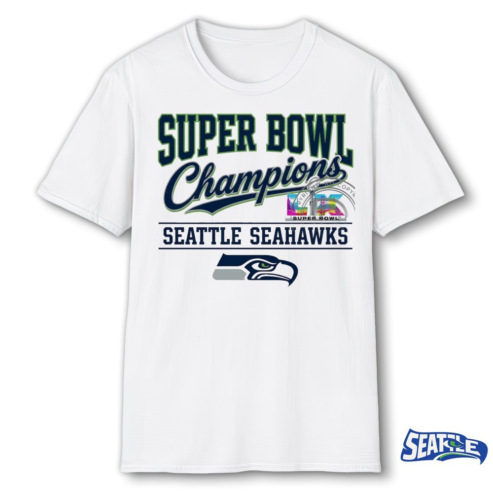 2025 Super Bowl LX Champions Seattle Seahawks Logo shirt