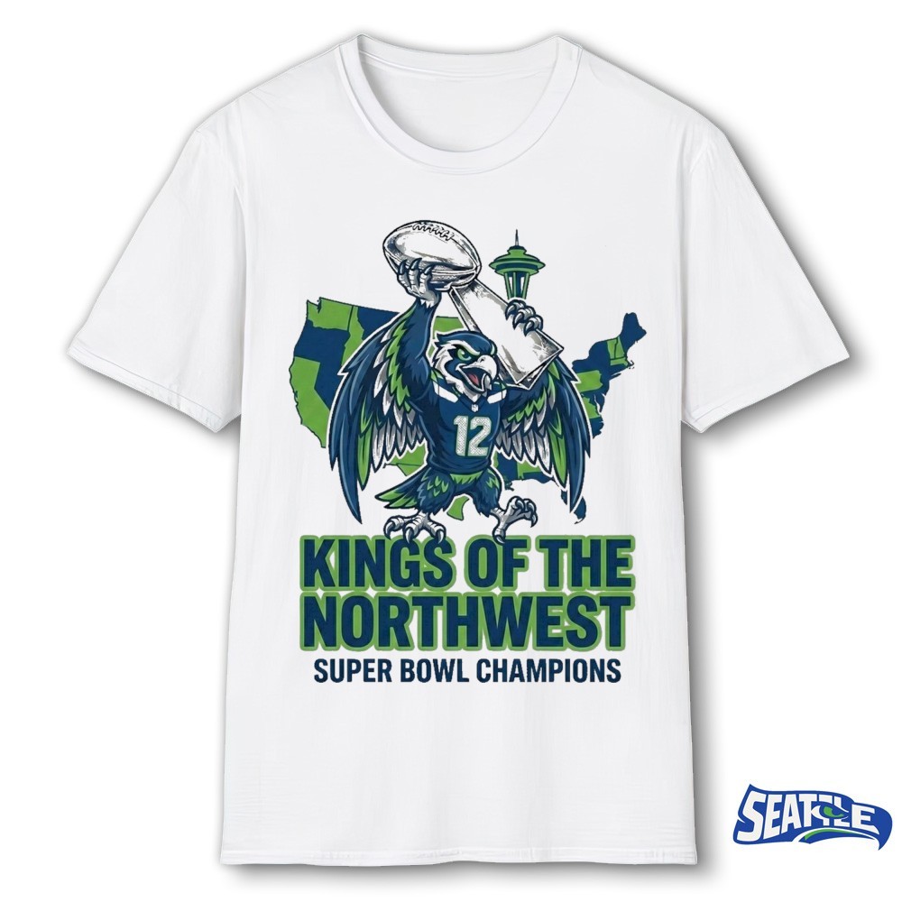 2026 Seattle Seahawks Super Bowl LX Champions Kings Of The Northwest Mascot shirt