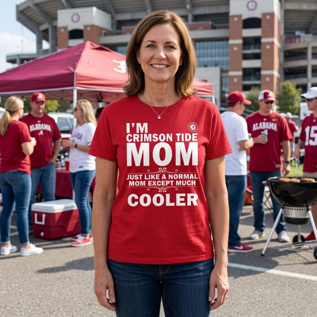 A Normal Mom Except Much Cooler Alabama Crimson Tide T Shirts