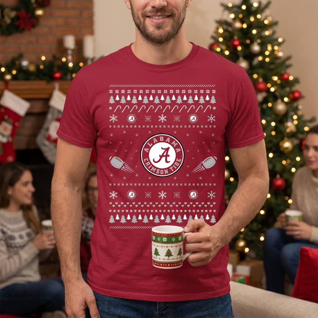 Alabama Crimson Tide Stitch Knitting Style Ugly T Shirts