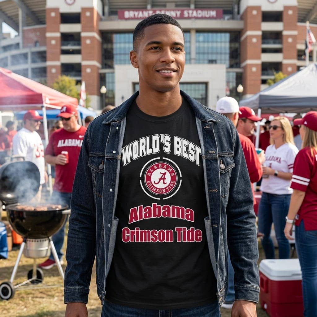 Amazing World’s Best Dad Alabama Crimson Tide T Shirts
