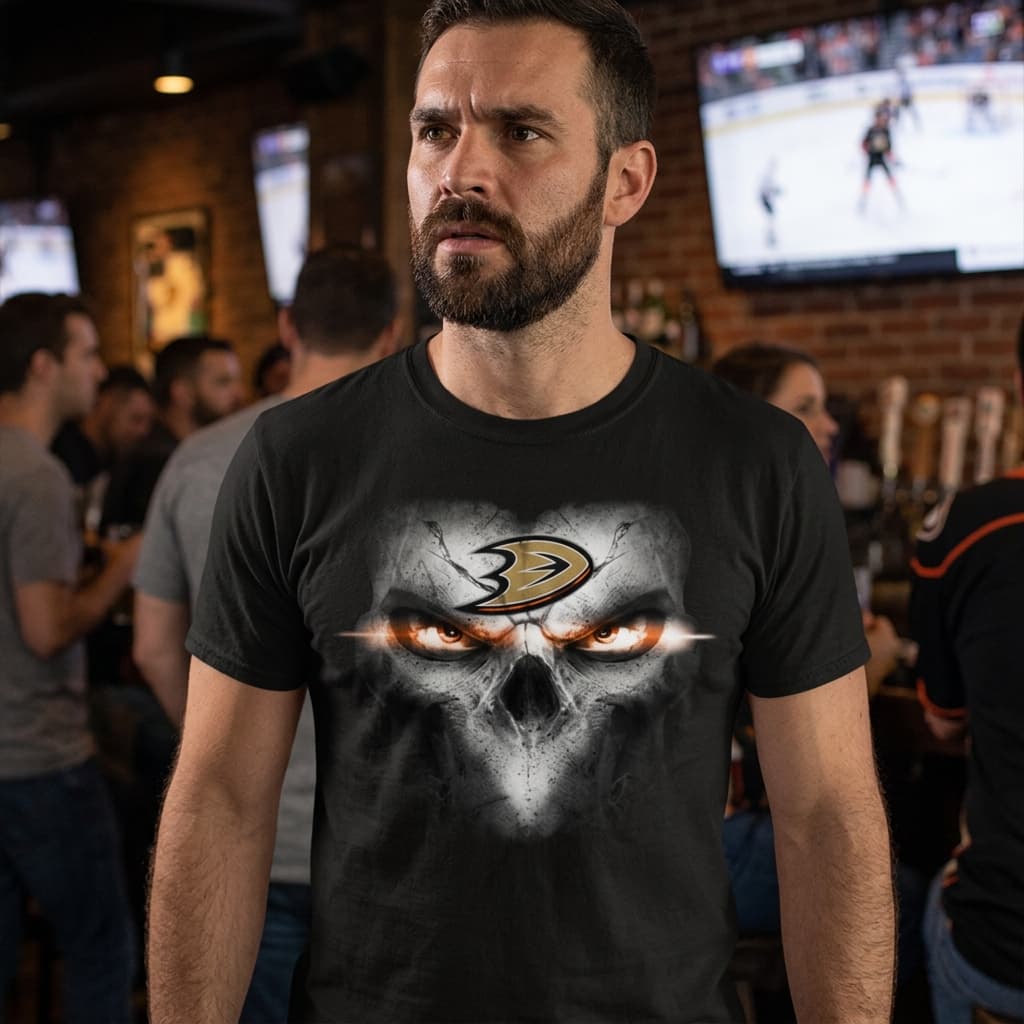 Anaheim Ducks Skulls Of Fantasy Logo T Shirts