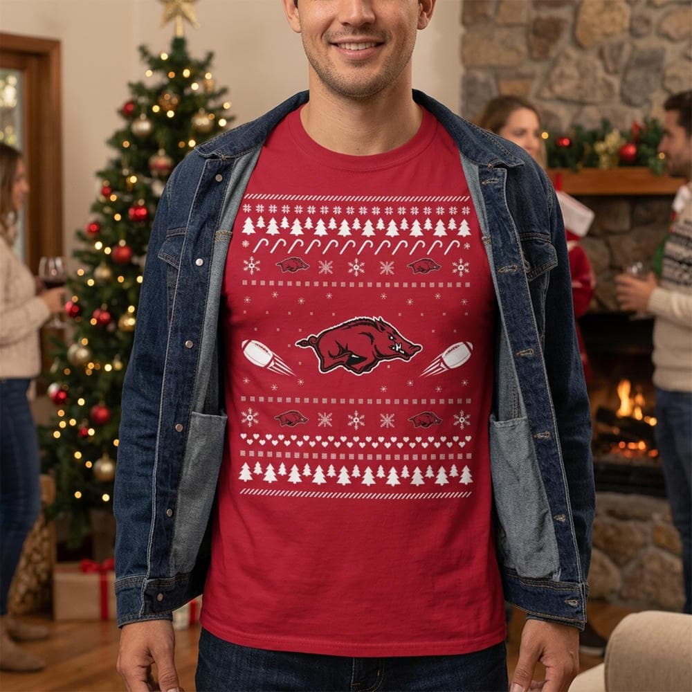 Arkansas Razorbacks Stitch Knitting Style Ugly T Shirts