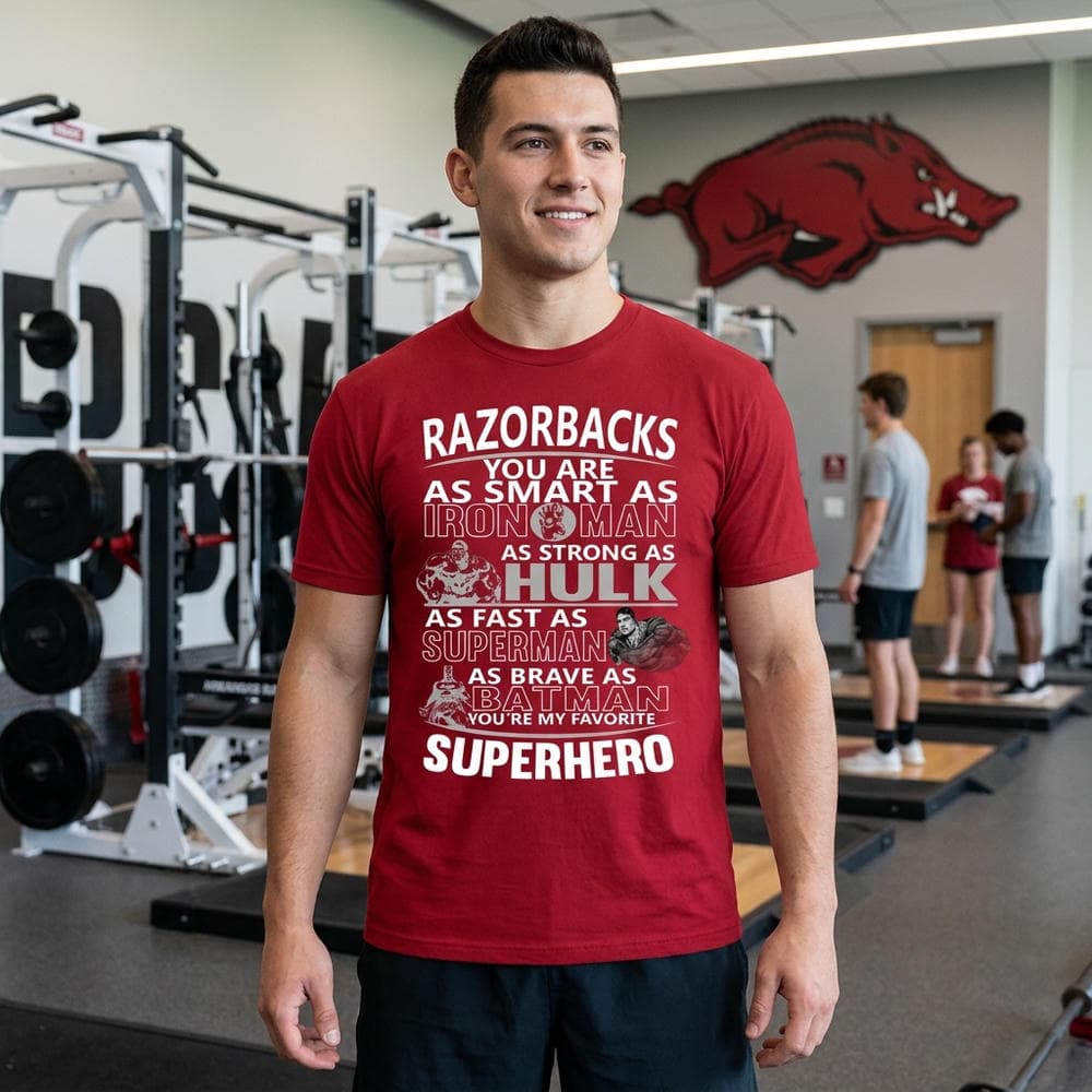 Arkansas Razorbacks You’re My Favorite Super Hero T Shirts