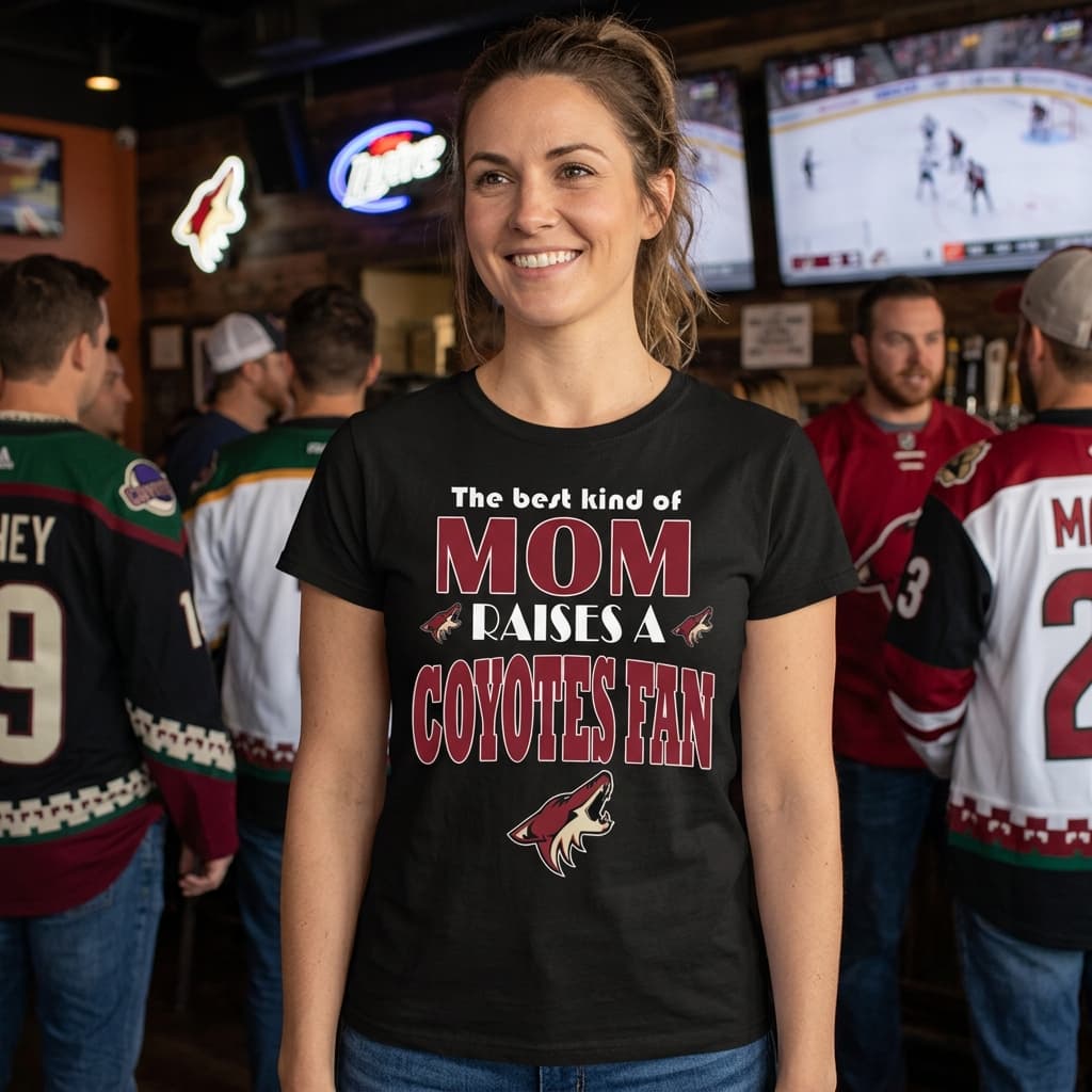 Best Kind Of Mom Raise A Fan Arizona Coyotes T Shirts