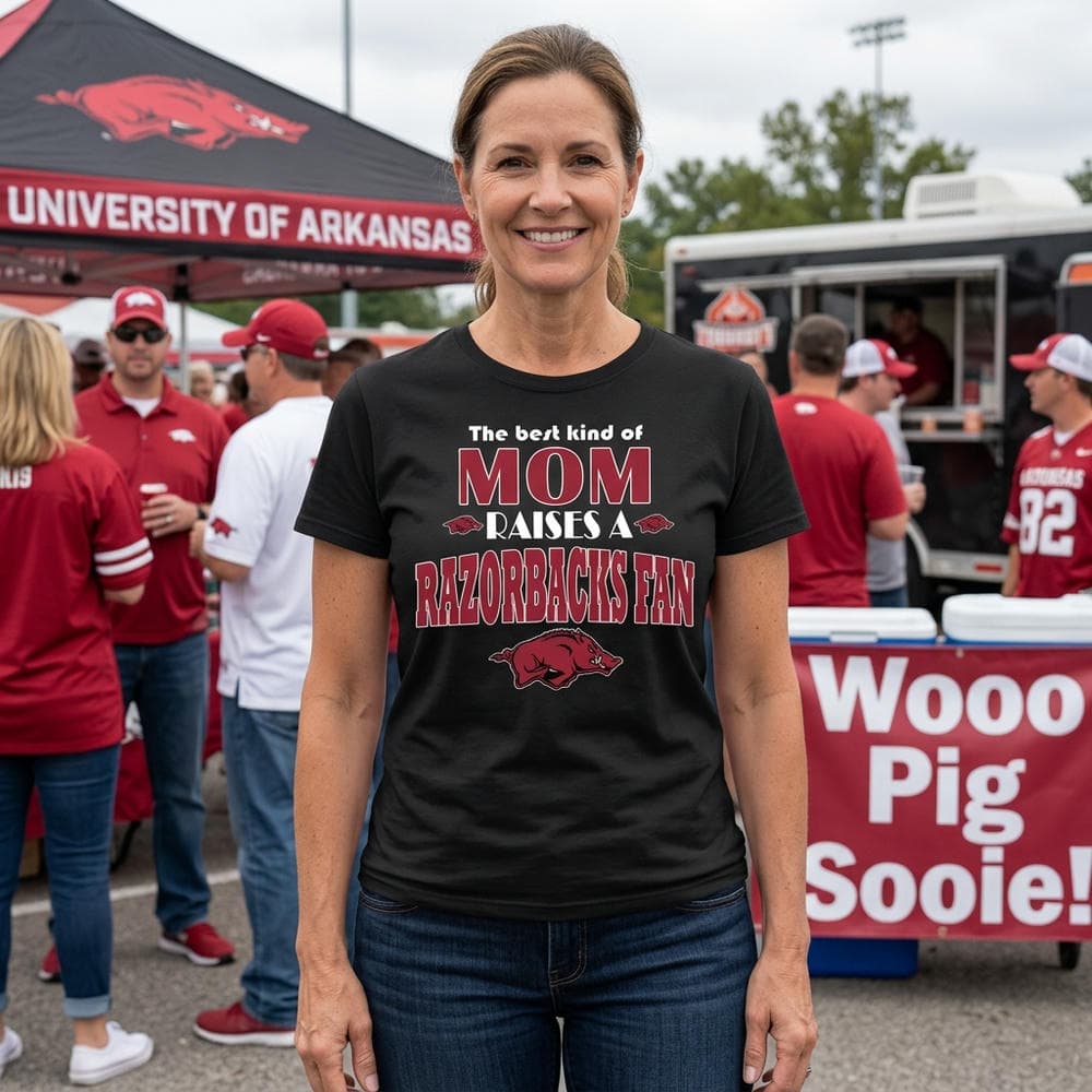 Best Kind Of Mom Raise A Fan Arkansas Razorbacks T Shirts