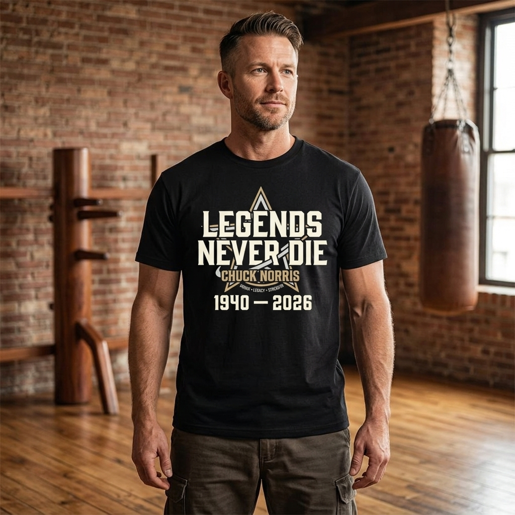 Chuck Norris Legends Never Die Tribute 1940–2026 Memorial Shirt