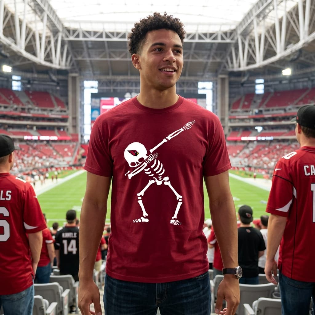 Dabbing Skull Arizona Cardinals T Shirts