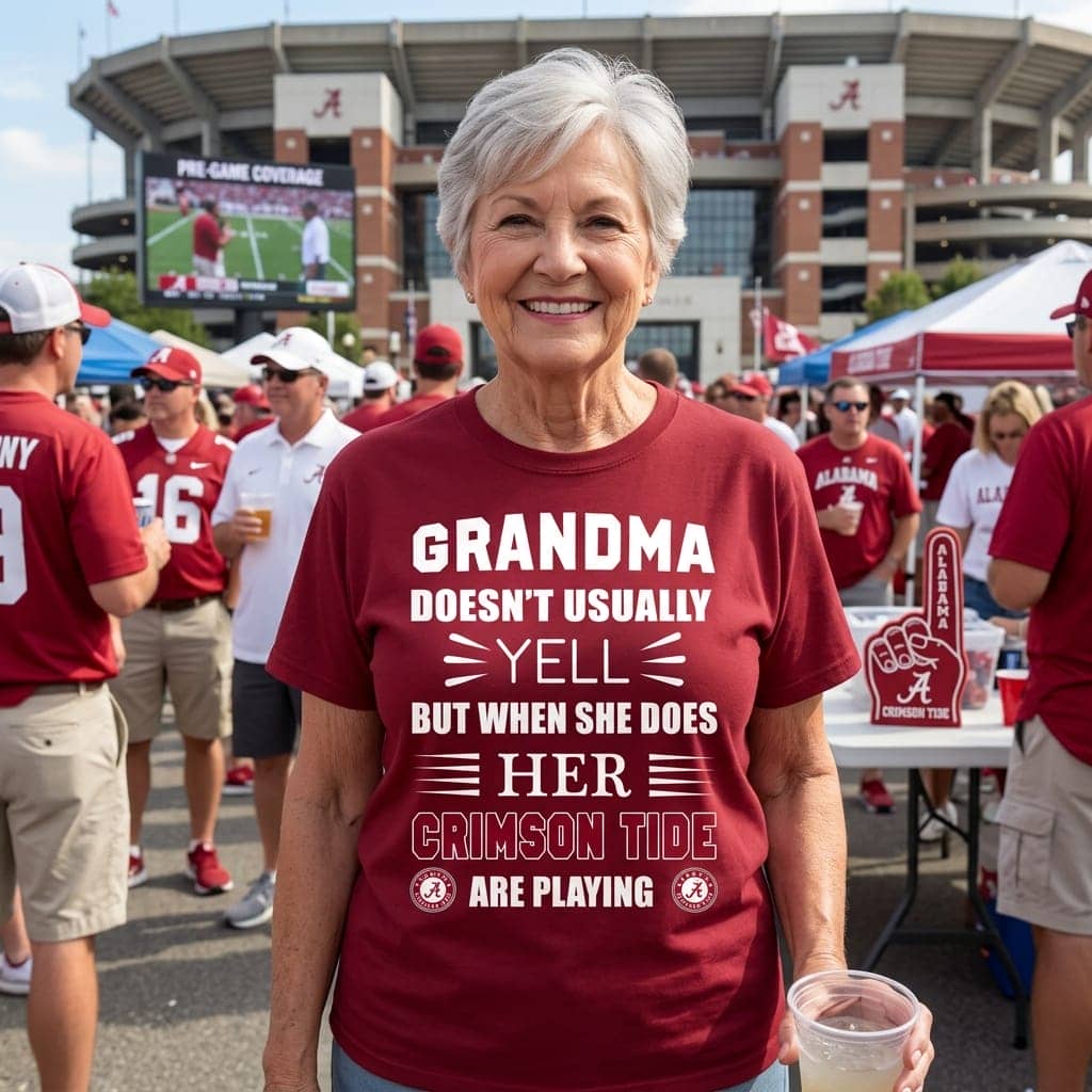 Grandma Doesn’t Usually Yell Alabama Crimson Tide T Shirts