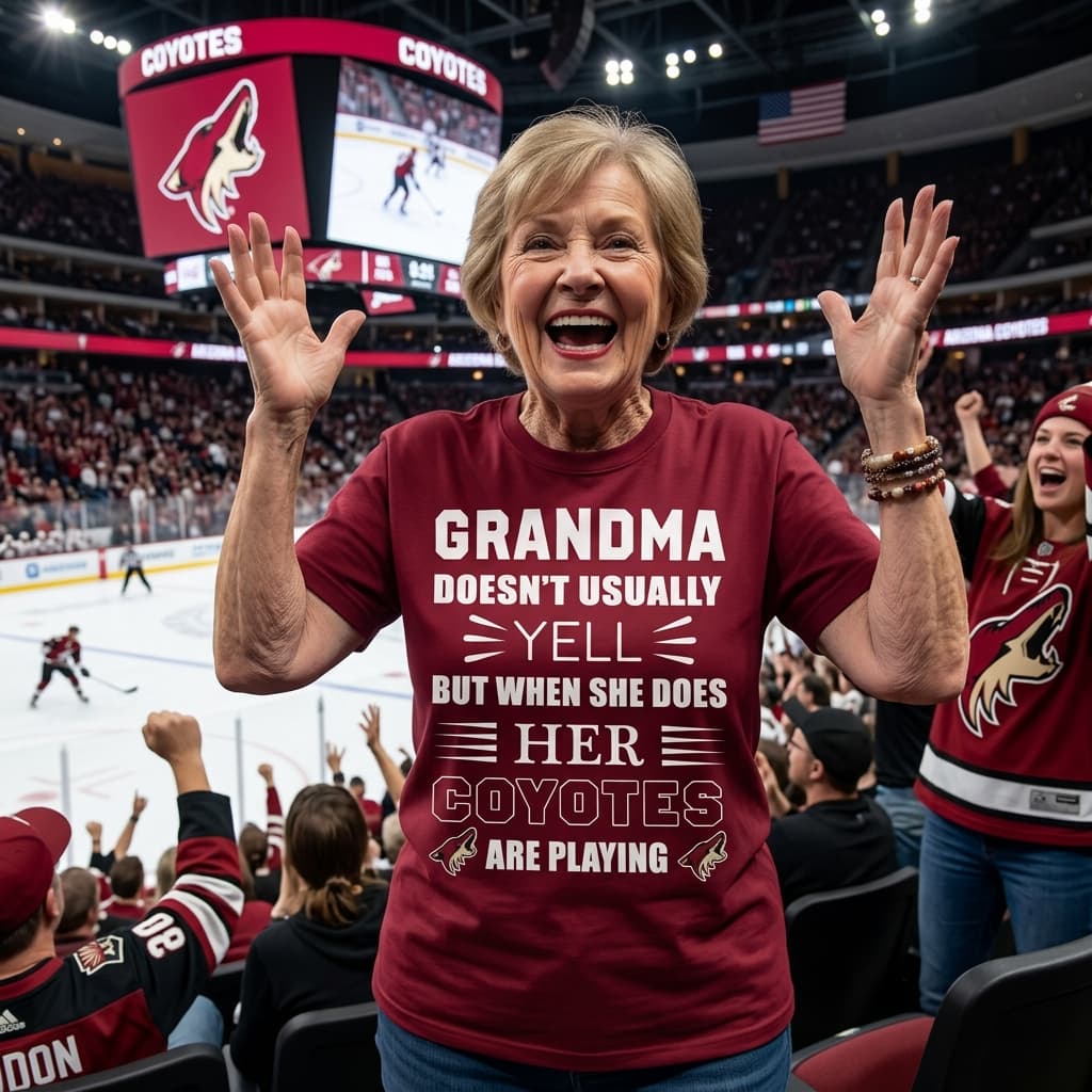 Grandma Doesn’t Usually Yell Arizona Coyotes T Shirts