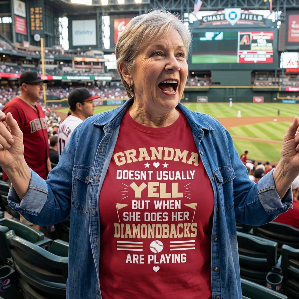 Grandma Doesn’t Usually Yell Arizona Diamondbacks T Shirts 1