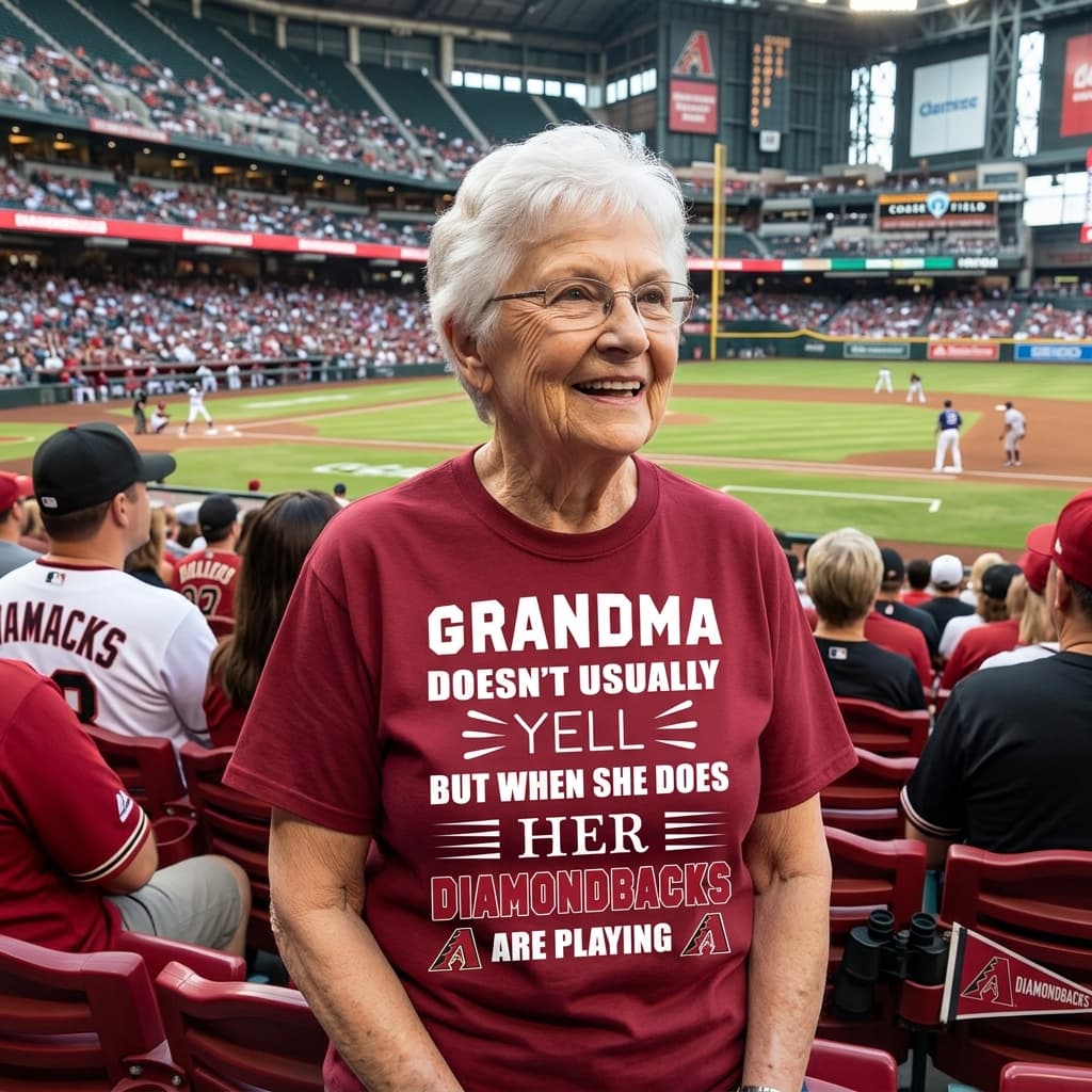Grandma Doesn’t Usually Yell Arizona Diamondbacks T Shirts