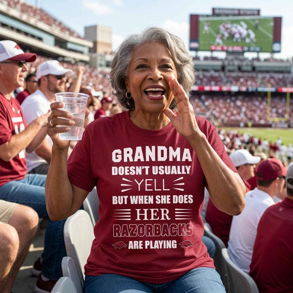Grandma Doesn’t Usually Yell Arkansas Razorbacks T Shirts