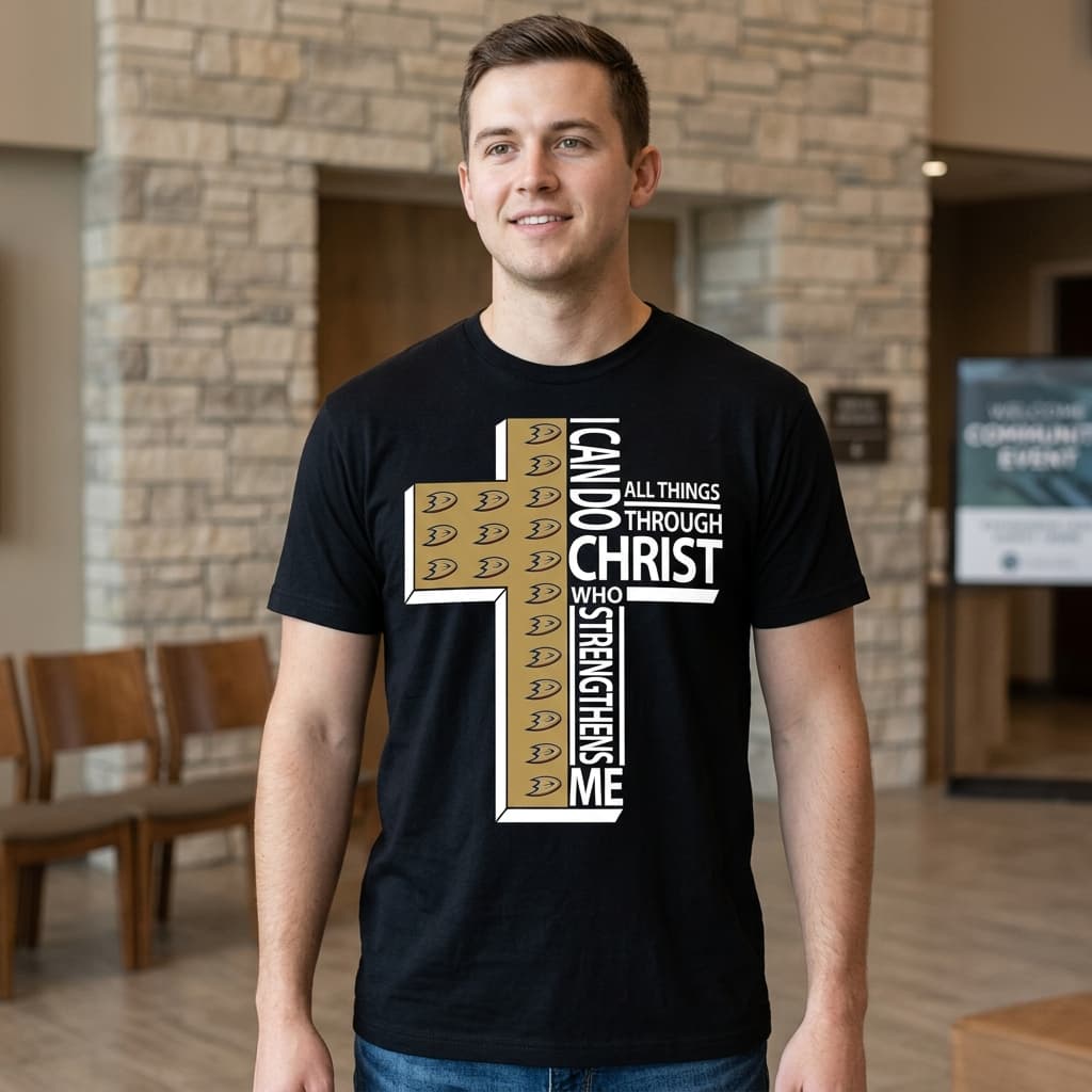 I Can Do All Things Through Christ Anaheim Ducks T Shirts