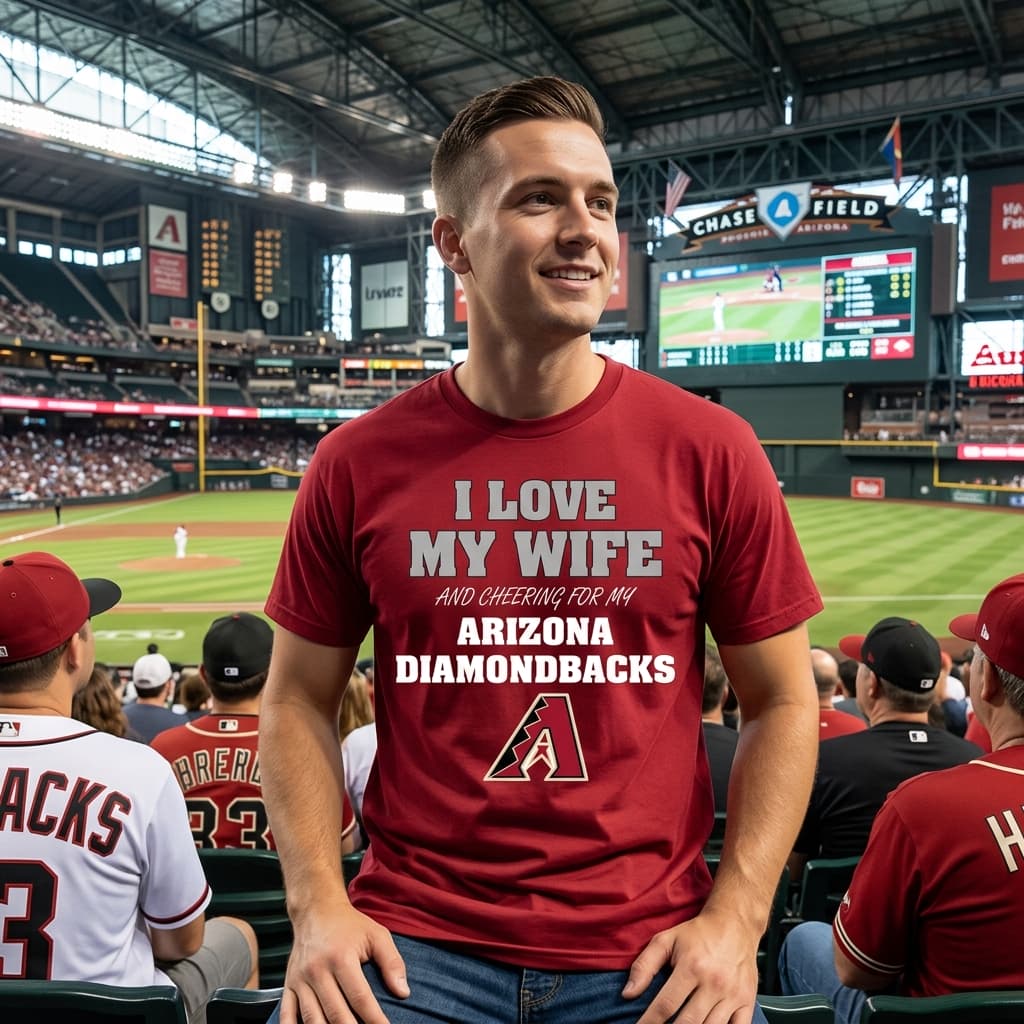 I Love My Wife And Cheering For My Arizona Diamondbacks T Shirts