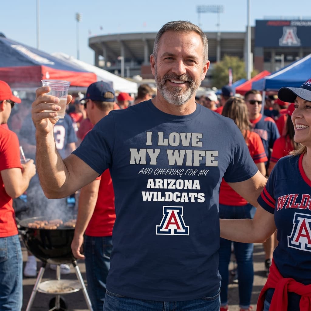 I Love My Wife And Cheering For My Arizona Wildcats T Shirts I Love My Wife And Cheering For My Arizona Wildcats T Shirts