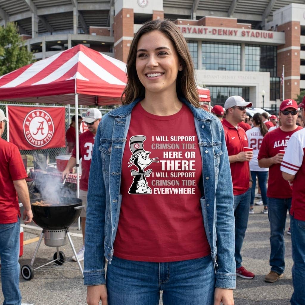 I Will Support Everywhere Alabama Crimson Tide T Shirts