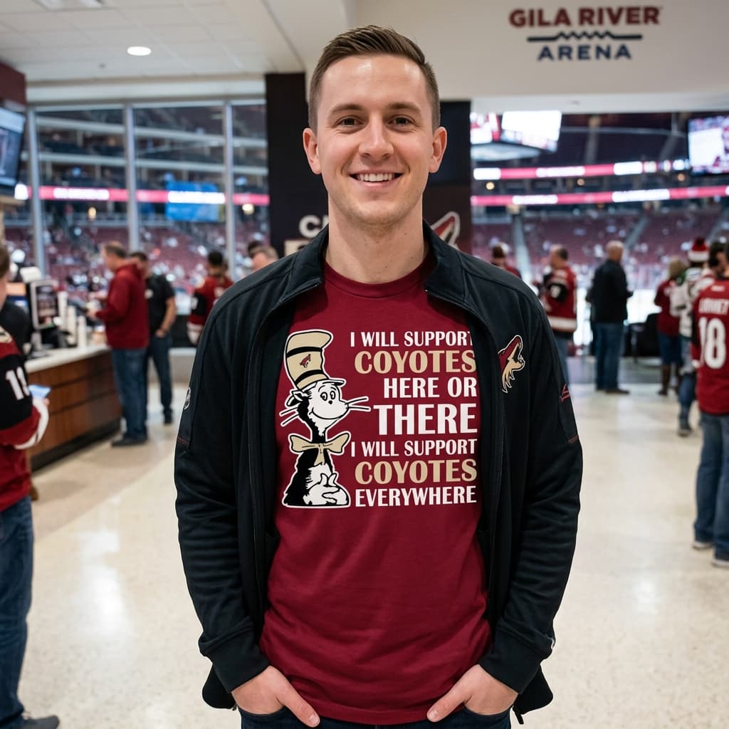I Will Support Everywhere Arizona Coyotes T Shirts