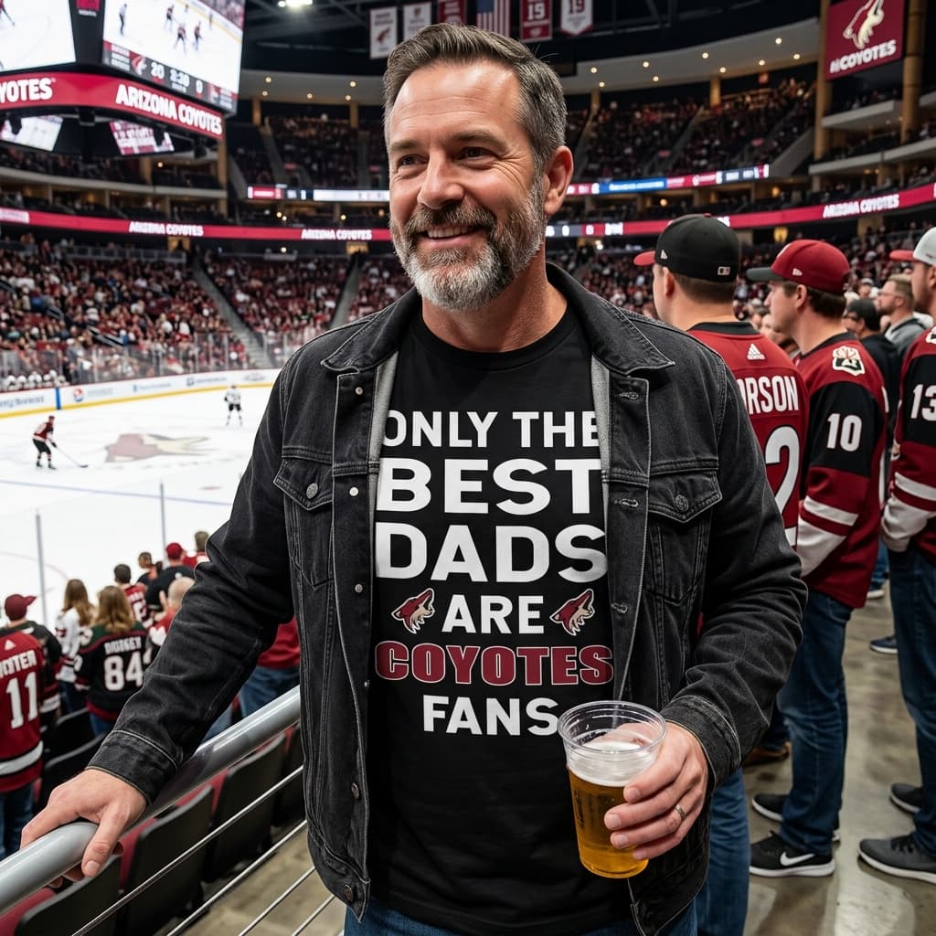 Only The Best Dads Are Fans Arizona Coyotes T Shirts, is cool gift