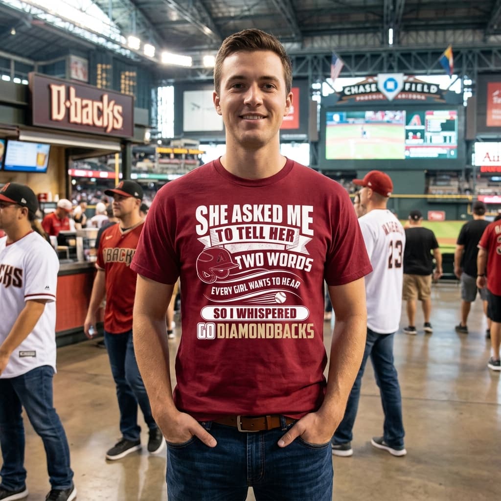 She Asked Me To Tell Her Two Words Arizona Diamondbacks T Shirts