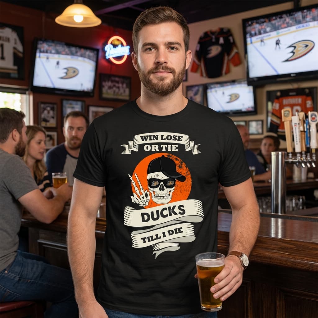 Skull Say Hi Anaheim Ducks T Shirts