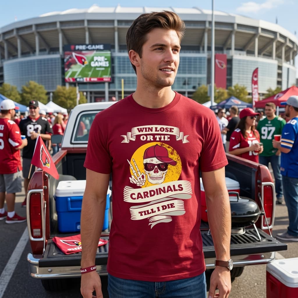 Skull Say Hi Arizona Cardinals T Shirts