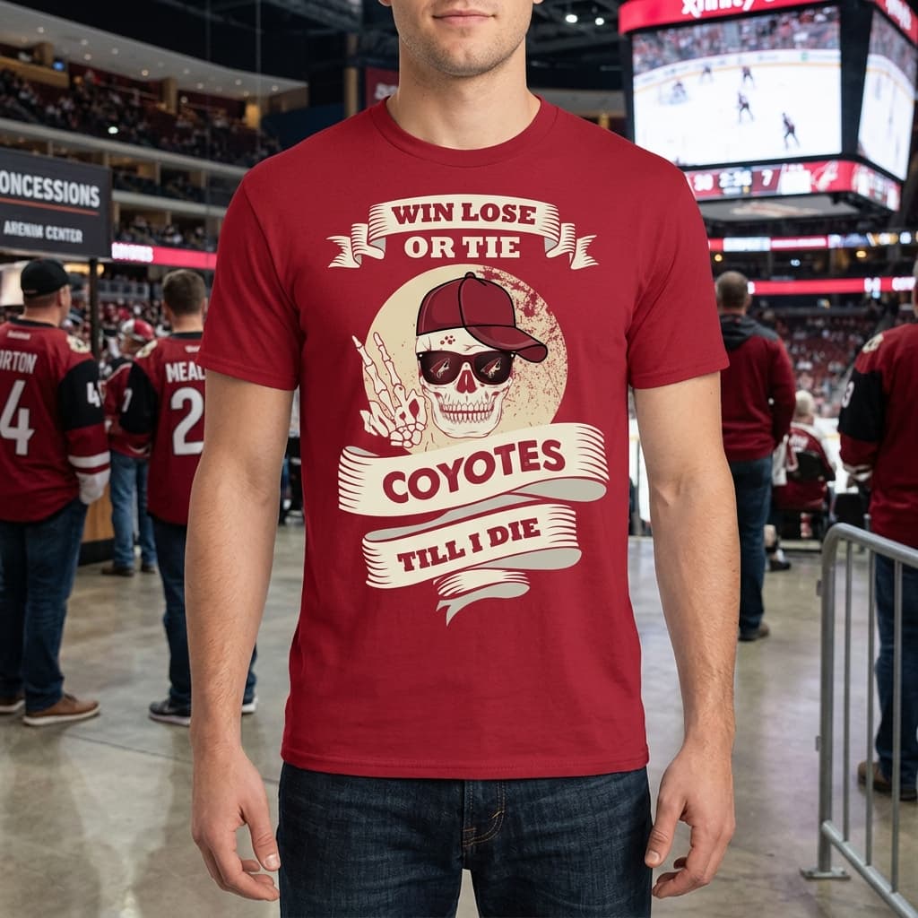 Skull Say Hi Arizona Coyotes T Shirts
