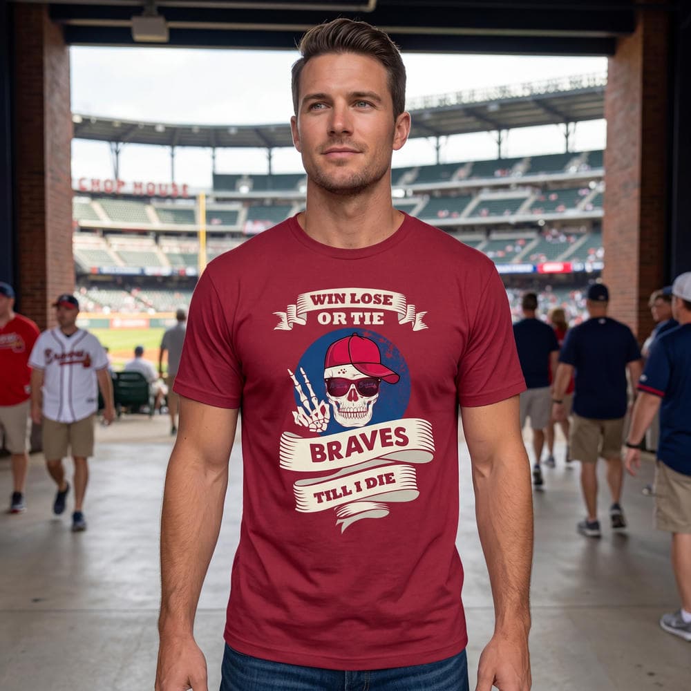 Skull Say Hi Atlanta Braves T Shirts