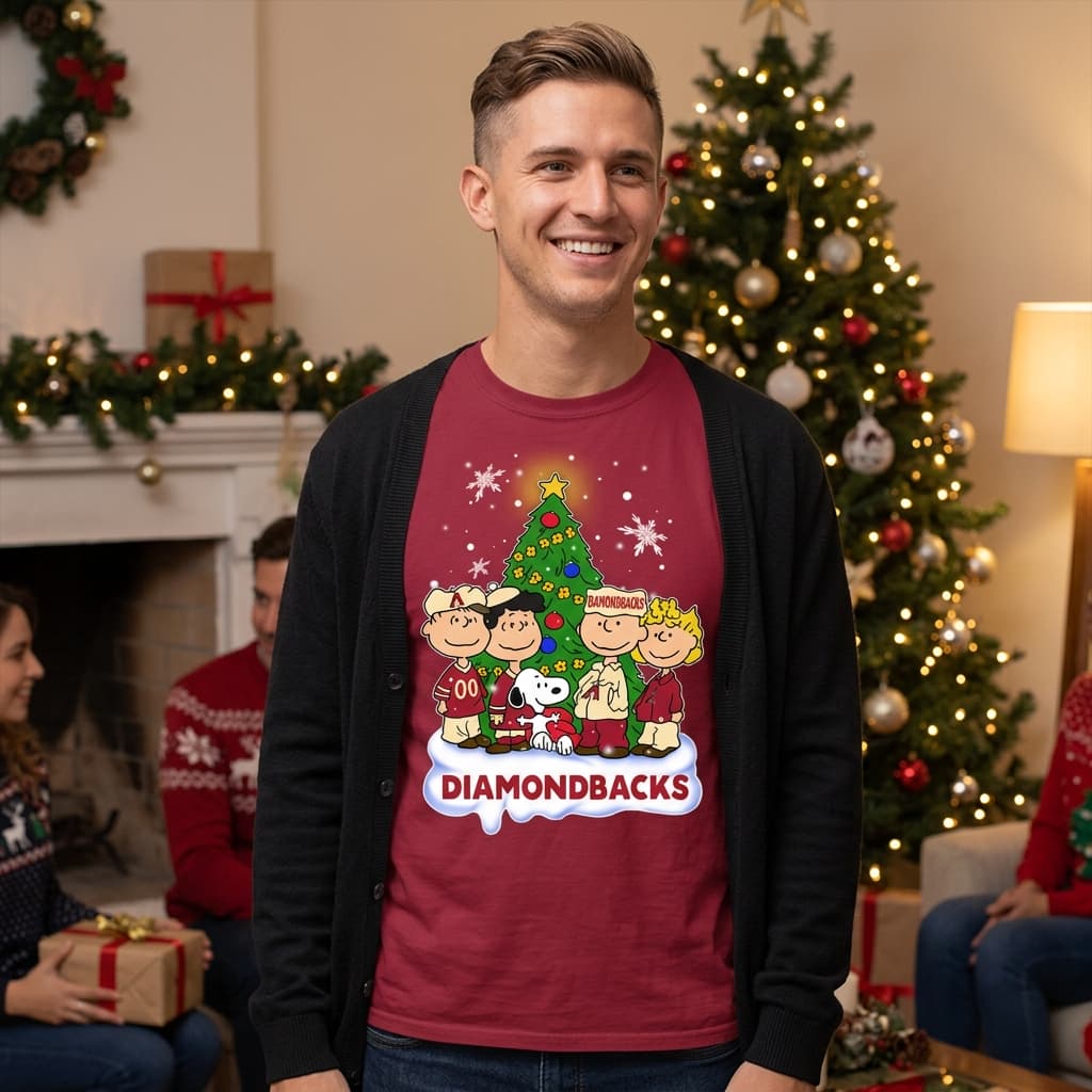Snoopy The Peanuts Arizona Diamondbacks Christmas T Shirts