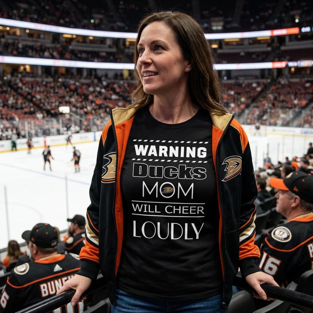 Warning Mom Will Cheer Loudly Anaheim Ducks T Shirts