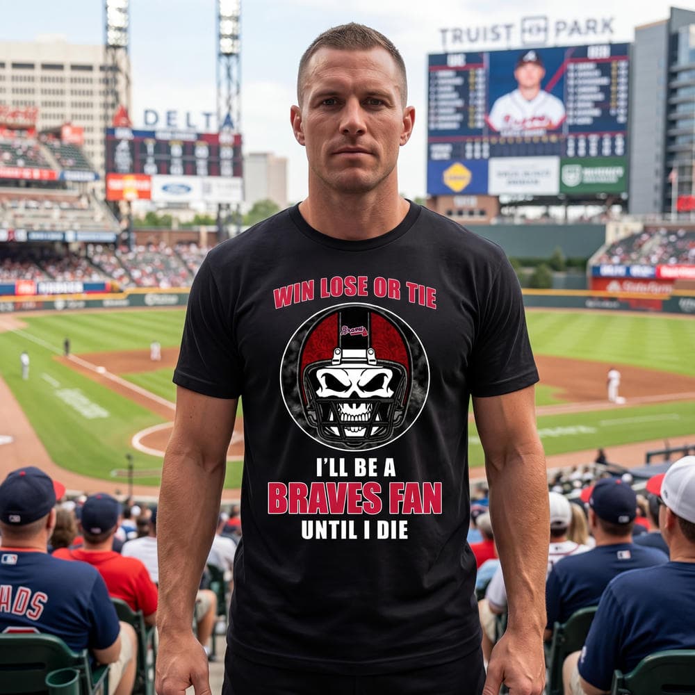 Win Lose Or Tie Until I Die I’ll Be A Fan Atlanta Braves Royal T Shirts